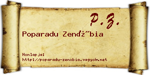 Poparadu Zenóbia névjegykártya